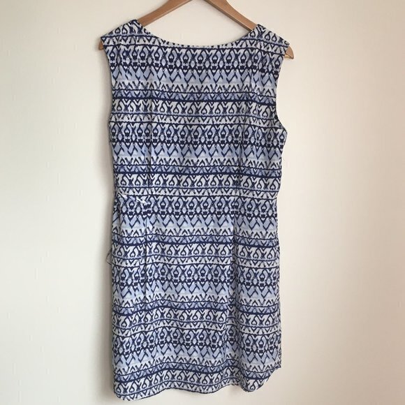 Stitch Fix Skies Are Blue Sleeveless Dress‎ Belted Printed Lined Womens S… - Picture 2 of 5